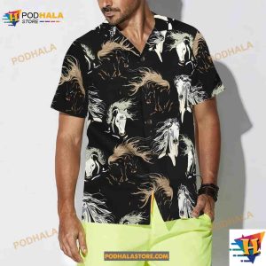 Horse Hawaiian Shirt Galloping Horse Aloha Shirt For Men Gift For Horse Lovers 3