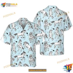 Horse Hawaiian Shirt Horse Seamless Pattern Aloha Shirt For Men Gift For Horse Lovers 2