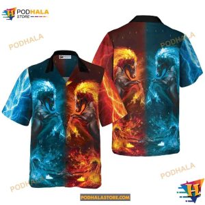 Horse Hawaiian Shirt Water Horse Fire Horse Aloha Shirt For Men Gift For Horse Lovers 2