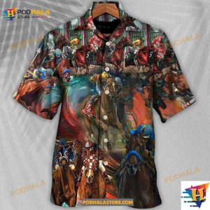Horse Racing Colorful Hawaiian Shirt, Gifts For Horse Lovers