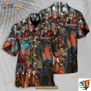 Horse Racing Colorful Hawaiian Shirt Horse Lovers Gifts For Horse Racing Lovers 2