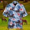 Horse Racing Tropical Floral Hawaiian Shirt, Horse Lovers Gifts