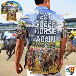 Horseback Riding Eat Sleep Horse Again Hawaiian Shirt Gifts For Horse Lovers 2