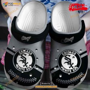 Hot MLB Team Chicago White Sox Grey-black Crocs Clog Shoes