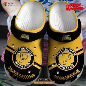 Hot MLB Team Pittsburgh Pirates Crocs – Yellow-Black Clog Shoes for Fans