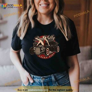 Hot Rod Retro Rockabilly Lucky Vintage Car Shirt 3