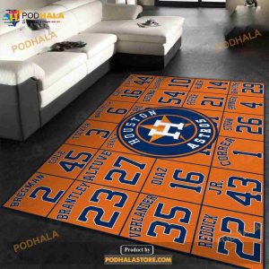 Houston Astros Mlb Logo Rug Room Carpet Custom Area Floor Home Decor