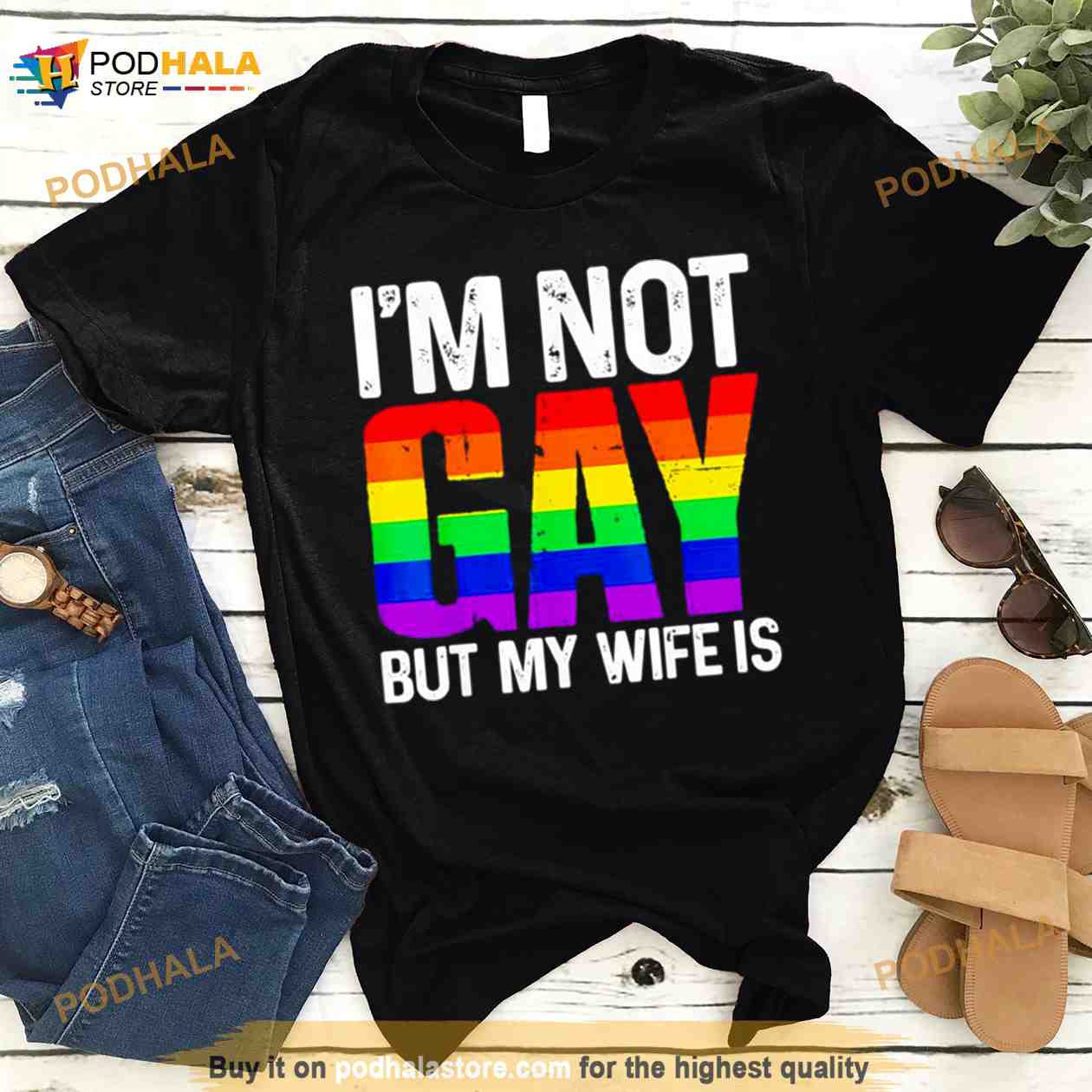 I’m Not Gay But My Wife Is T Shirt I’m Not Gay But My Wife Is T Shirt