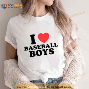 I Love Baseball Boys Shirt 3