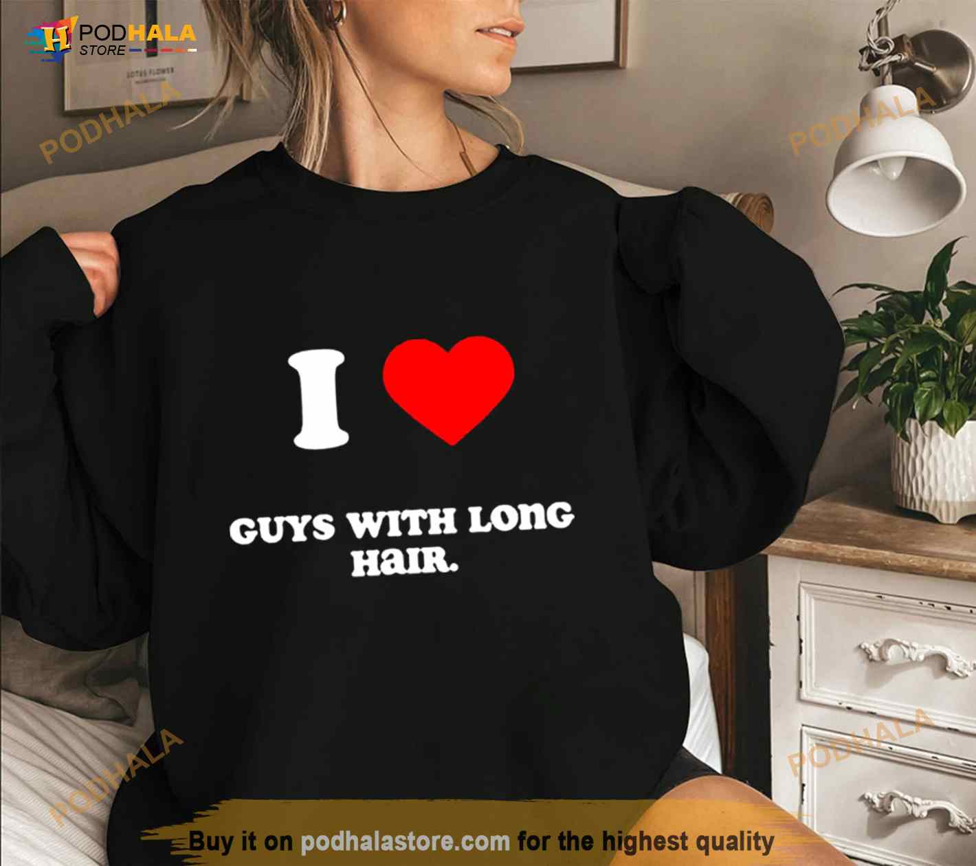 I Love Guys With Long Hair Shirt I Love Guys With Long Hair Shirt