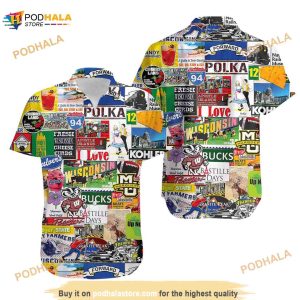 I Love Wisconsin 3d Funny Hawaiian Shirt, Summer Vacation Aloha Shirt