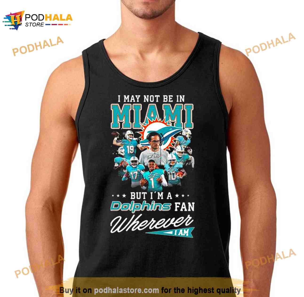 I May Not Be In Miami But I'm A Dolphins Fan Wherever I Am Signatures Shirt  - Bring Your Ideas, Thoughts And Imaginations Into Reality Today