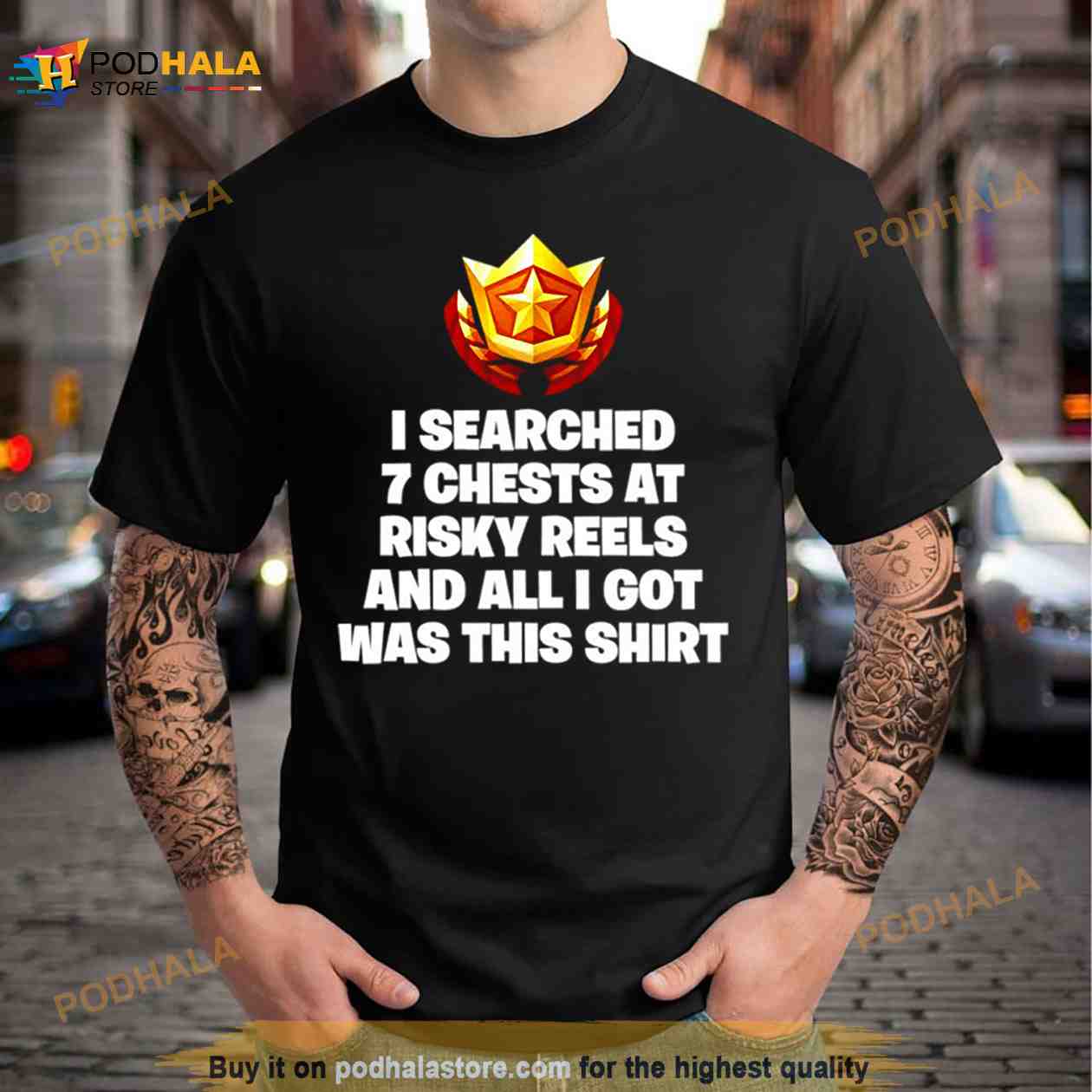 I searched 7 chests at risky reels and all I got was this Shirt I searched 7 chests at risky reels and all I got was this Shirt