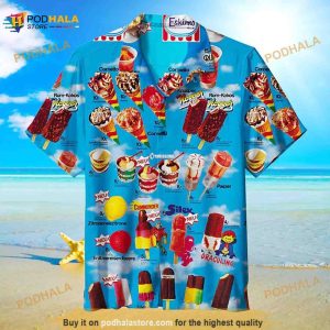 Ice Cream 3D Hawaiian Shirt For Women Men, Ice Cream Beach Shirt