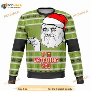 I'm Watching You Meme Ugly Christmas Sweater, Funny Xmas Gifts