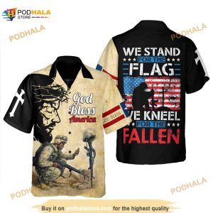 Independence Day 4th Of July God Bless American Hawaiian Shirt, Veterans Aloha Shirt
