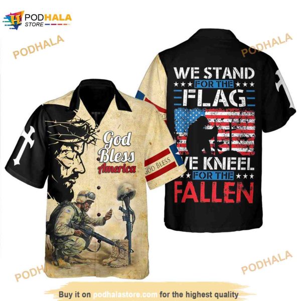 Independence Day 4th Of July God Bless American Hawaiian Shirt, Veterans Aloha Shirt
