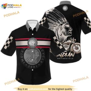Indian Hawaiian Shirt For Motorcycle Lovers, Motorcycle Button Shirt