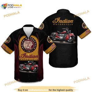 Indian Motorcycle Hawaiian Shirt, Funny Button Shirt For Mens