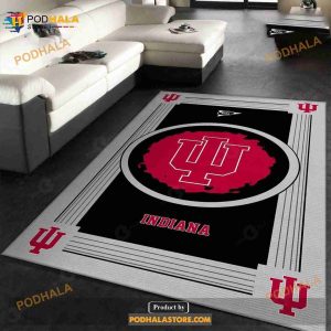 Indiana Hoosiers Ncaa Team Logo Nice Gift Home Decor Rectangle Area Rug