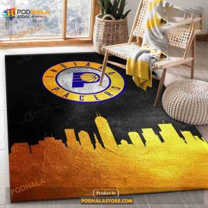 Indiana Pacers Skyline Area Rug Carpet Bedroom