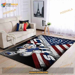 Indianapolis Colts NFL Team Logo Mickey Us Gift Home Decor Rectangle Area Rug