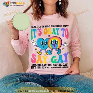 It's Ok To Say Gay Unisex Shirt Gay Rights Tee Lgbtq Shirt Pride Month Merch 2