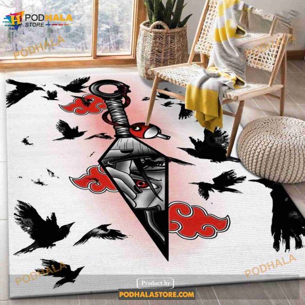 Itachi Uchiha Anime Rug Living Room Rug
