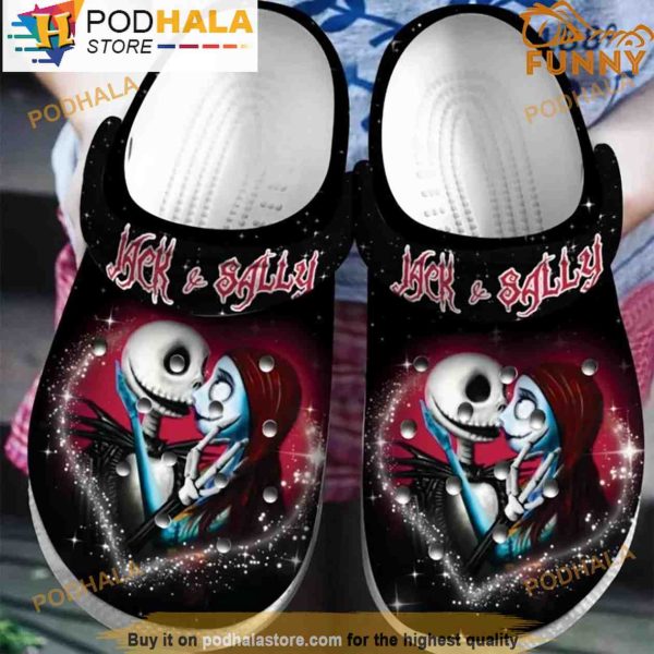 Jack And Sally Couple Christmas 3D Crocs