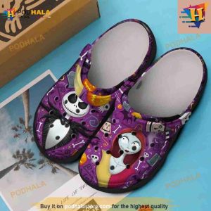 Jack And Sally Halloween Pattern Crocs Clog Shoes Gift For Family 2