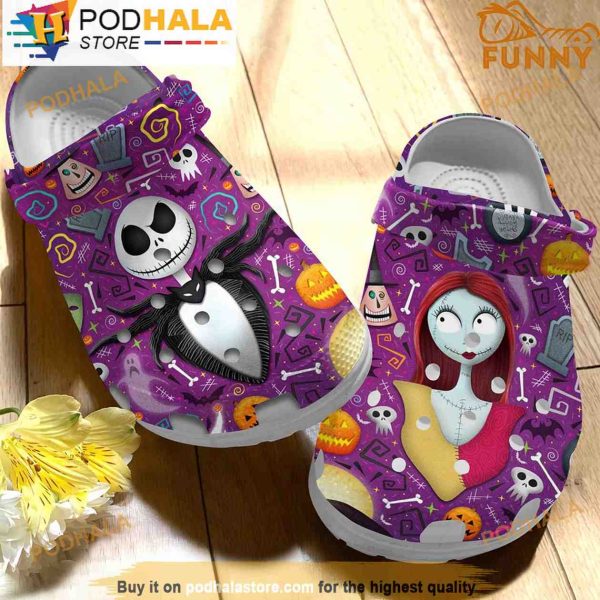 Jack And Sally Halloween Purple Corcs