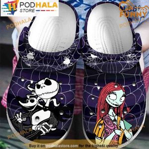 Jack And Sally Spiderweb Nightmare Before Christmas 3D Crocs