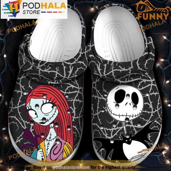 Jack Skellington And Sally Black 3D Crocs