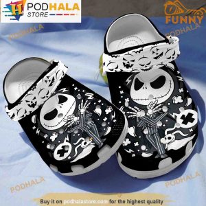 Jack Skellington Dark Black 3D Crocs