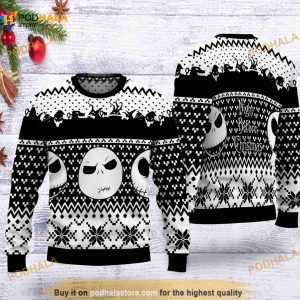 Jack Skellington Nightmare Before Christmas 3D Funny Ugly Sweater