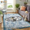 Jacksonville Jaguars NFL Team Logo Skull Flower Gift Home Decor Rectangle Area Rug