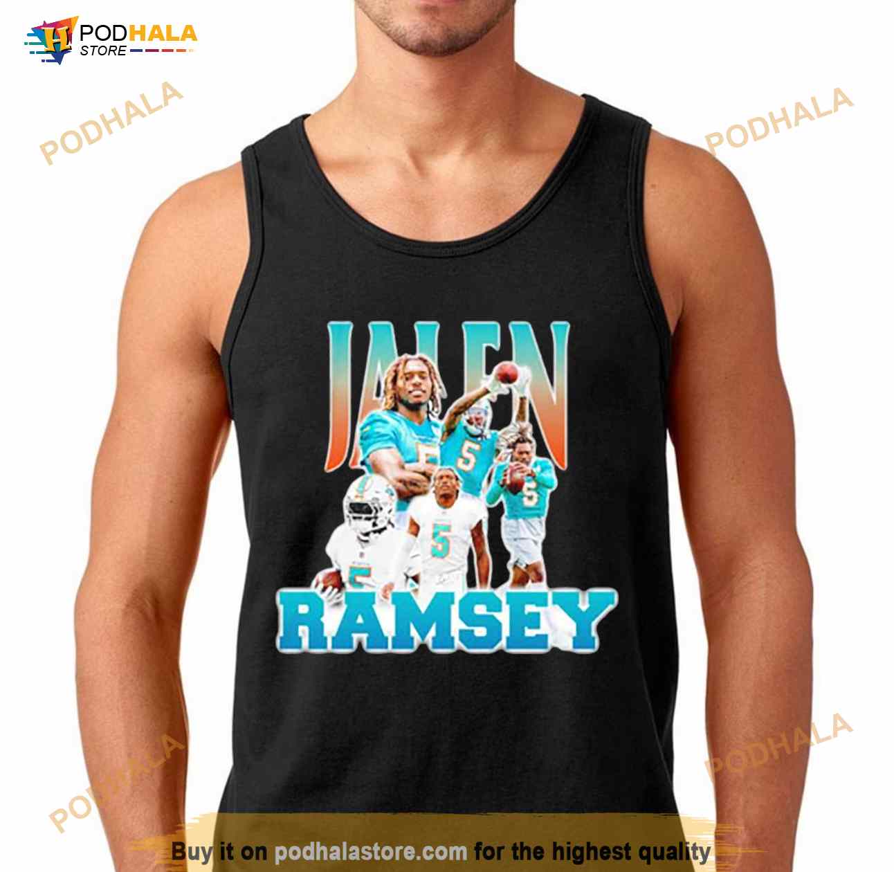 Jalen Ramsey Men's Long Sleeve T-Shirt, Miami Football Men's Long Sleeve T- Shirt