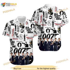 James Bond 007 Funny Hawaiian Shirt, Movie Funny Aloha Shirt For Fans