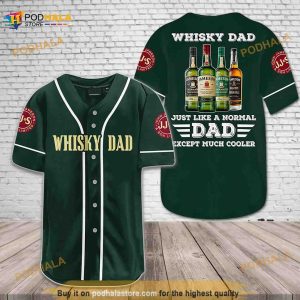 Jameson Whisky Dad All Over Print Unisex 3D Baseball Jersey - Dark Green