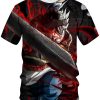 Japanese Anime Black Clover Asta Print Short Sleeve Tee 3D Anime Shirt