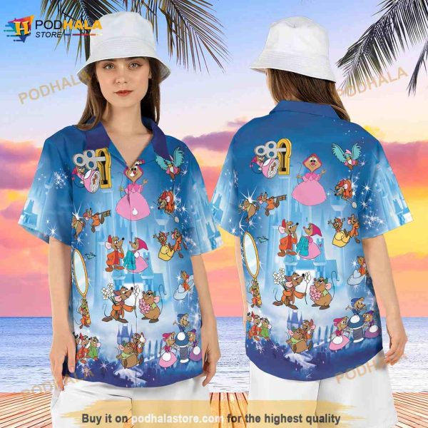 Jaq And Gus Gus Funny Hawaiian Shirt, Disney Cinderella