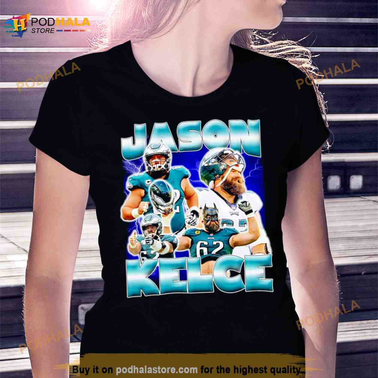 Jason Kelce Shirt , Vintage Football Short Sleeve Crewneck