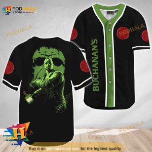 Jason Voorhees Friday The 13th Buchanan's Whisky 3D Baseball Jersey