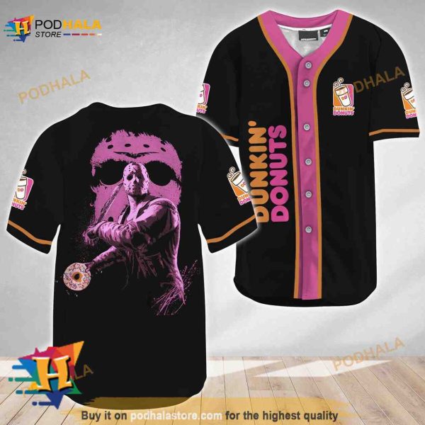 Jason Voorhees Friday The 13th Dunkin Donuts 3D Baseball Jersey