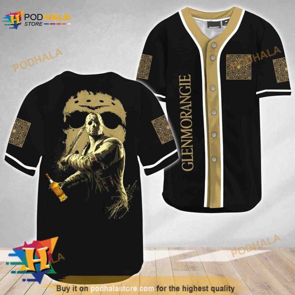 Jason Voorhees Friday The 13th Glenmorangie Whisky 3D Baseball Jersey