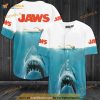 Jaws Movie All Over Print 3D Baseball Jersey White