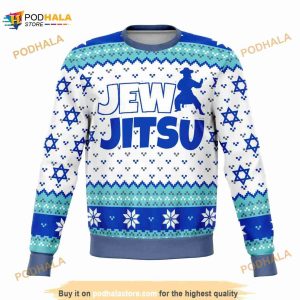 Jewjitsu Ugly Christmas Sweater Unisex Holiday, Funny Xmas Gifts