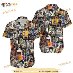 Jimi Hendrix Funny Hawaiian Shirt, Rock Band Aloha Shirt