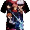 Jujutsu Kaisen Yuji Itadori Satoru Gojo 3D Anime Shirt