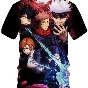 Jujutsu Kaisen Yuji Itadori Satoru Gojo 3D Anime Shirt